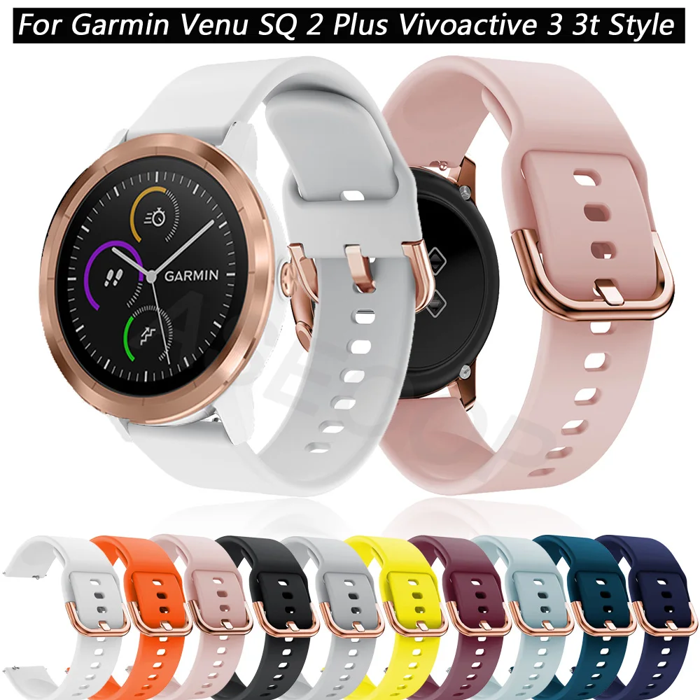 

Ремешок силиконовый для смарт-часов Garmin Vivoactive 3 3t CAME 2 Plus SQ Forerunner 645 245m 55 158, 20 мм