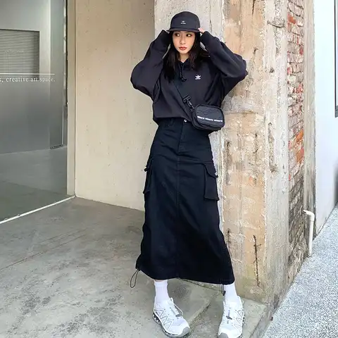 2023 Spring New Women's Cargo Skirt American Vintage Street Style Hot Girl Loose Skirt