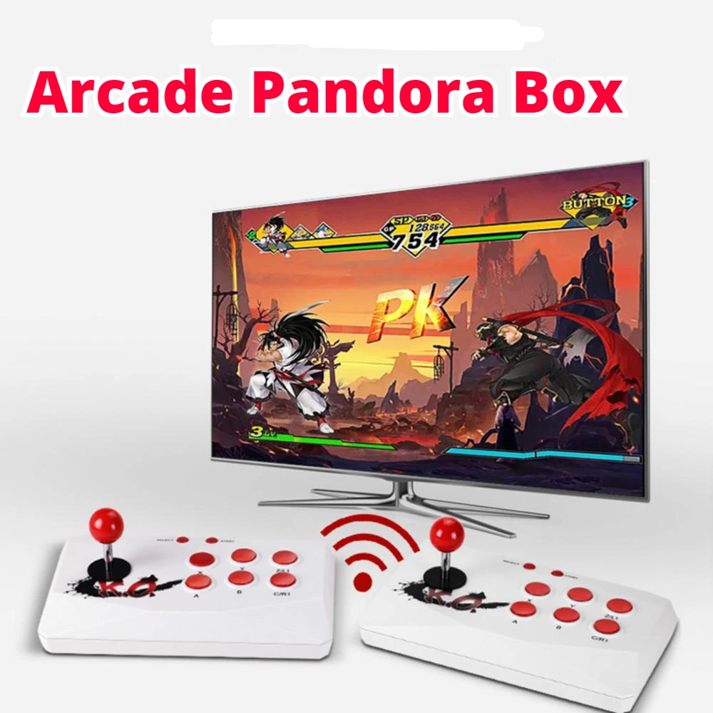 Retro Video Game Arcade Pandora Box Console Fight Double Stick Wireless Joystick Classic Arcade Game Box For Tv 2 Player Support