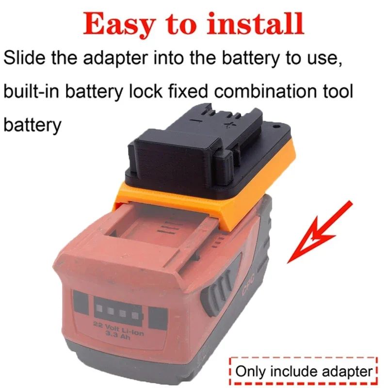 Адаптер/преобразователь аккумулятора для Milwaukee 18V li-ion Tools to Hilti 22V B22 CPC адаптер
