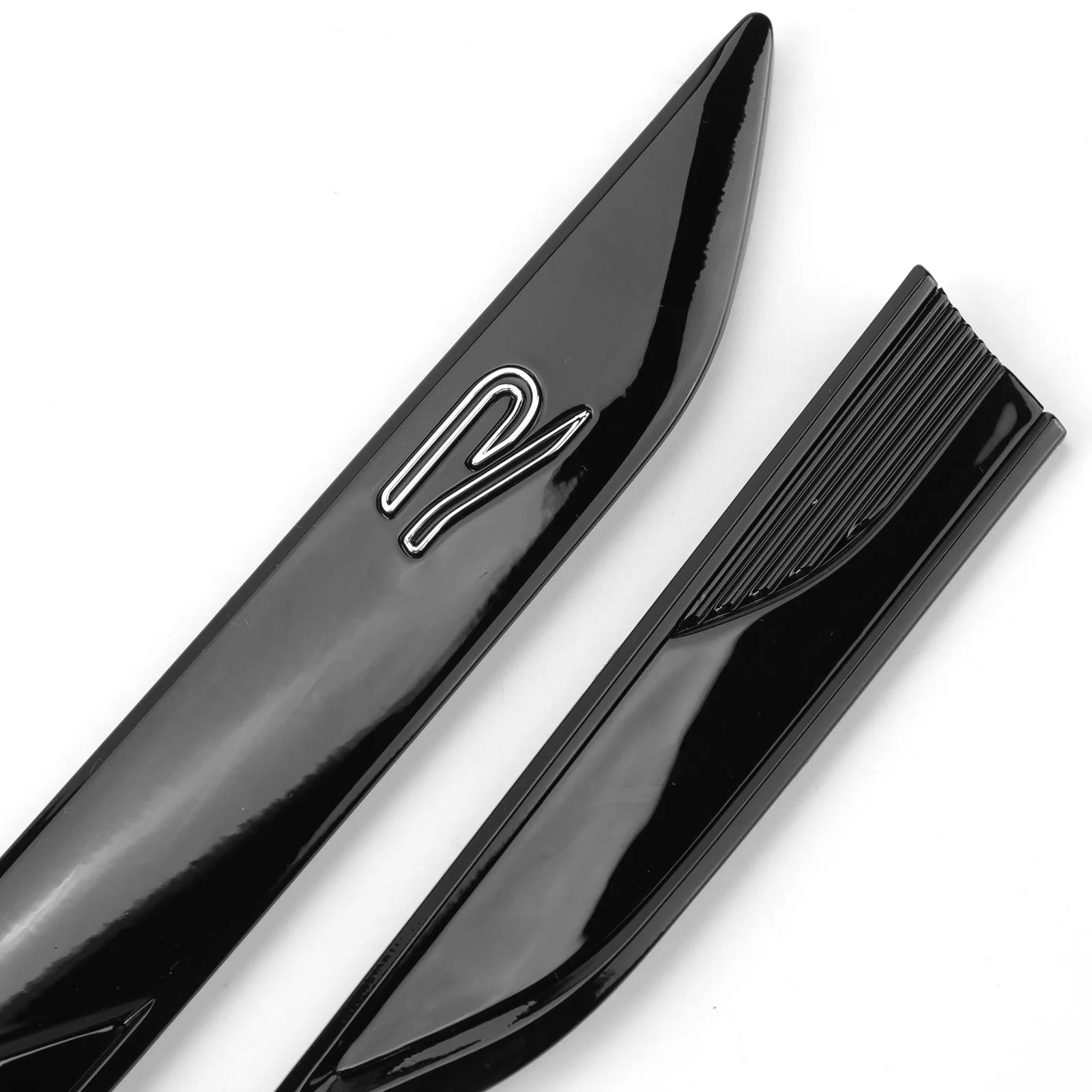 Блестящий черный R боковое крыло значок на Набор наклеек с эмблемой кузова