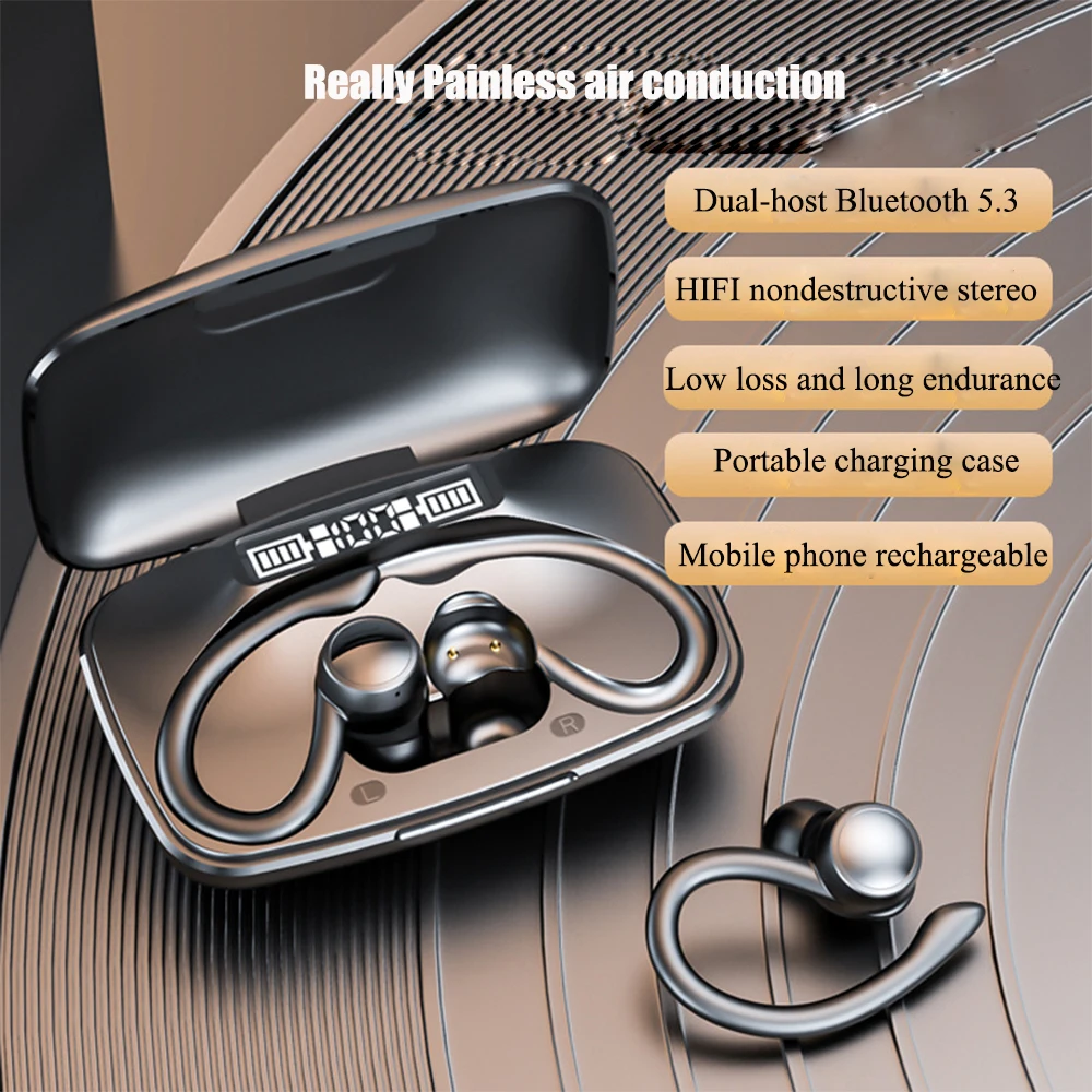 

TWS Bluetooth 5.3 Earphones Sport Waterproof Led Display Wireless Headphone HiFi Stereo Earbuds Headsets with Microphone Earbuds