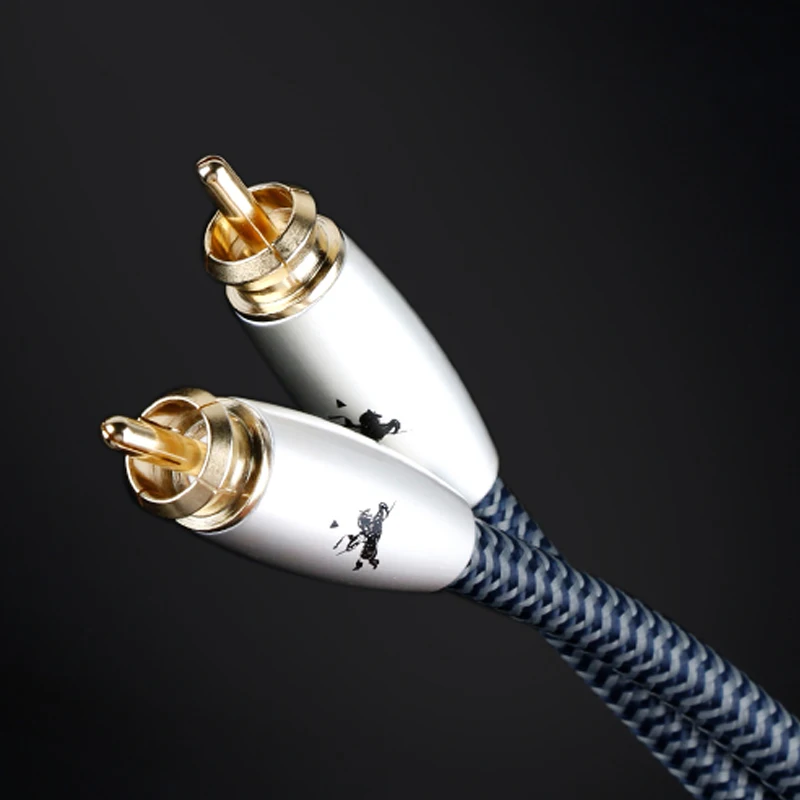 IMPETO Subwoofer Cable 6N OCC Digital Audio Coaxial Cable, Single Crystal Copper 24K Gold Plated Connector RCA to RCA Stereo Cab