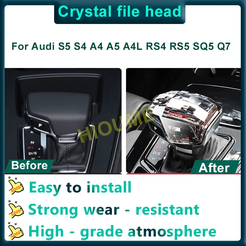 

Crystal Gear Shift Knob Cover Compatible for AUDI A6 /A7/A8/Q8/Q5/RS7/S6/S7/S8/RS6/RS7/SQ7 2017-2022