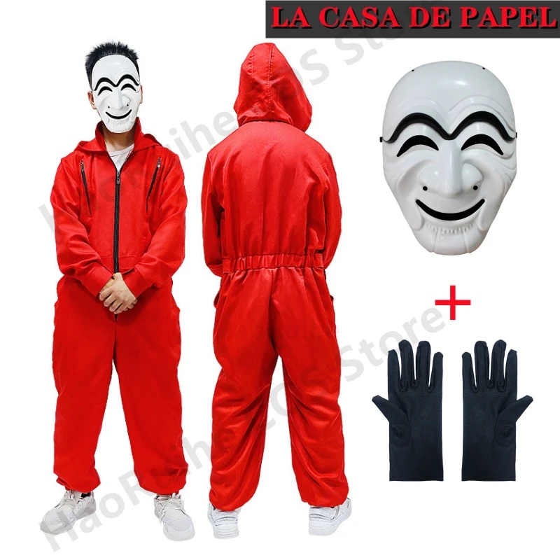 

2022 LA CASA DE PAPEL Money Heist Корея Костюм Маска Косплей Совместная Экономическая Зона Сальвадор Дали Хэллоуин Комбинезон Костюмы