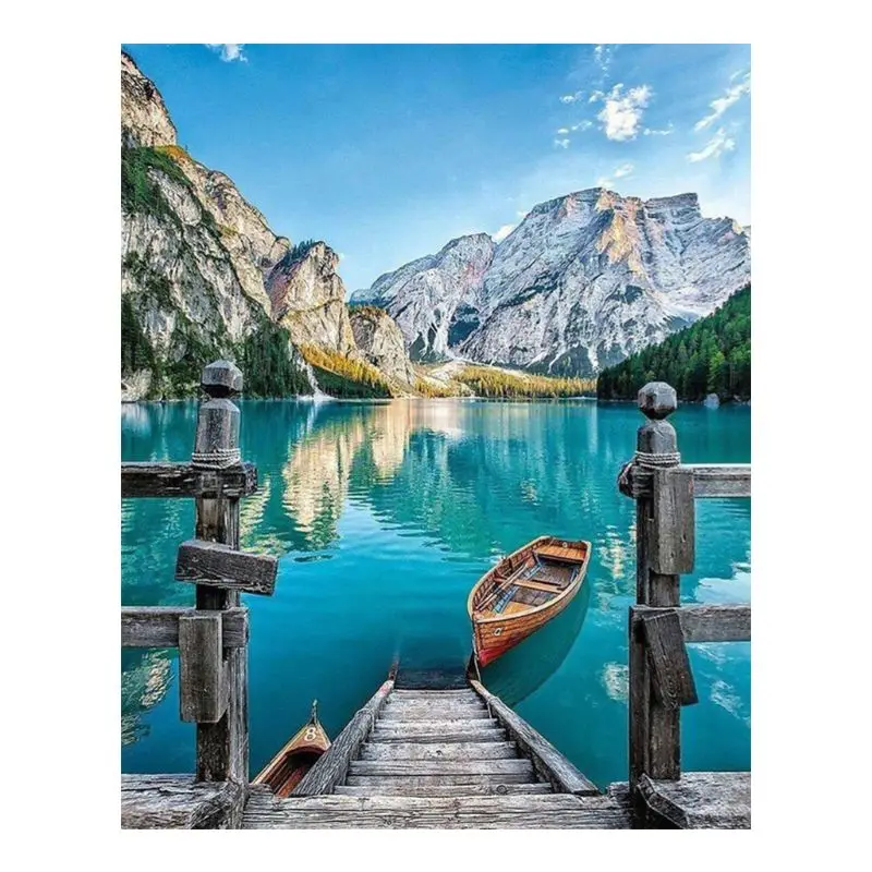 

Landscape Digital Oil Painting By Numbers Wall Picture DIY Hand Painted Home Decor for Adults Beginner Dropship