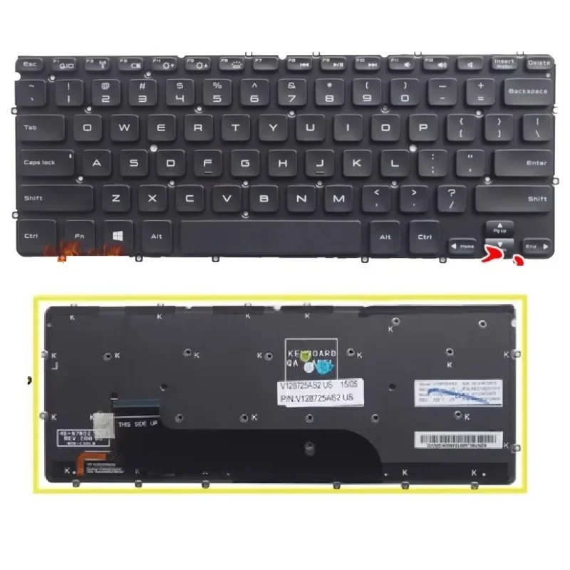 Новая клавиатура US для ноутбука DELL XPS 12 13 XPS13D 13R L321X L322X XPS13