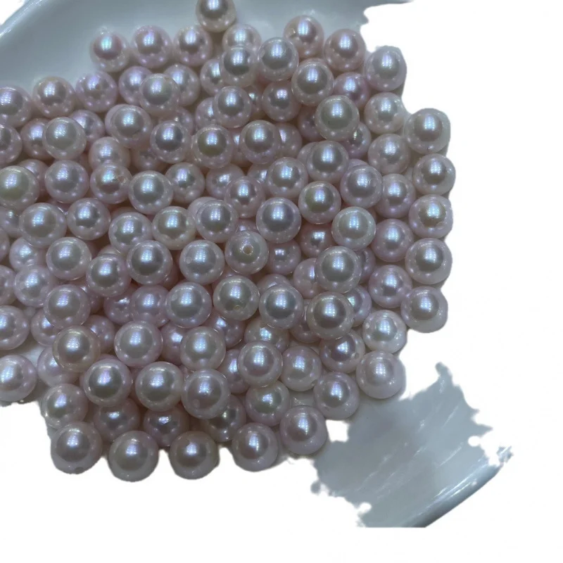 6.5-7mm Japan Flower Bead Akoya Sea Pearls Scattered Beads Small Pearl Circle Half Empty