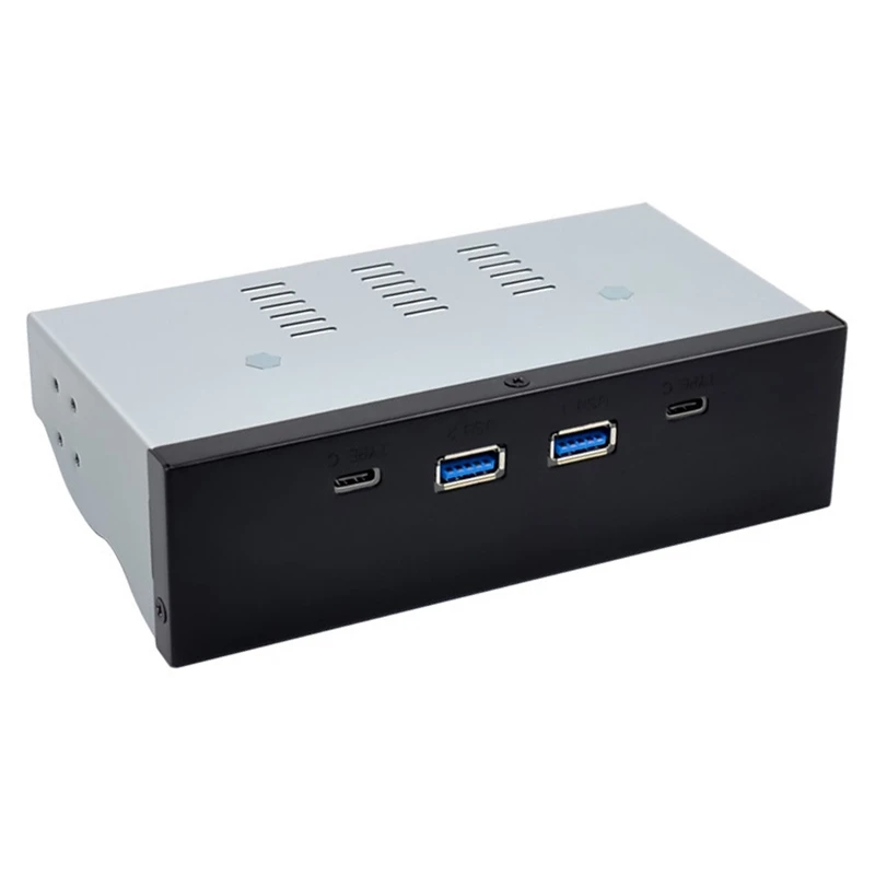 

5.25 Inch Desktop PC Front Panel Docking Station VL820 TYPE-C+A(2A2C) USB 3.1 Hub with SATA15Pin to 4Pin Power Cord