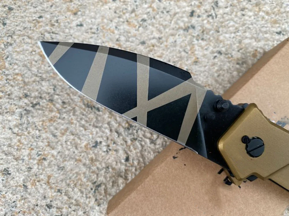 Тактический складной нож ER MF1 Tiger Stripe N690 ручка из алюминиевого сплава карманные