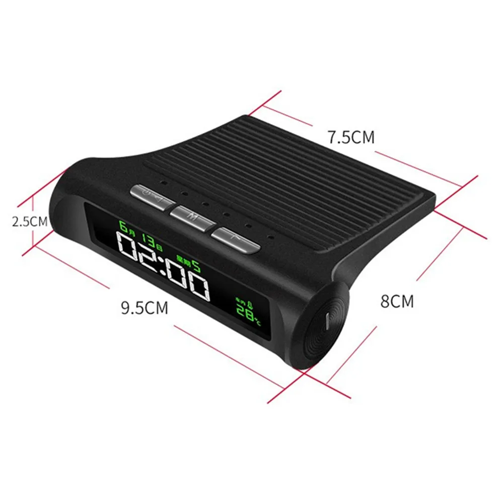 

Thermometer Calendar Car Clock 1pcs High Quality Ordinary Dry Battery Car Electronic Watch Automatic Car Clock