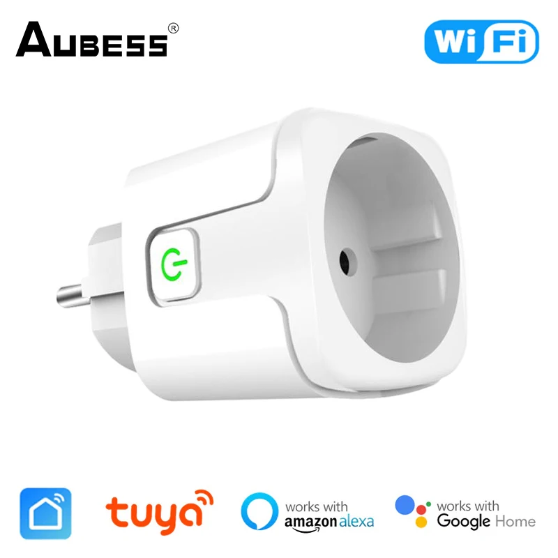 

16A 20A WiFi Smart Plug EU Smart Socket With Power Monitor Timing Function Tuya Smart Life Control For Alexa Google Home Alice