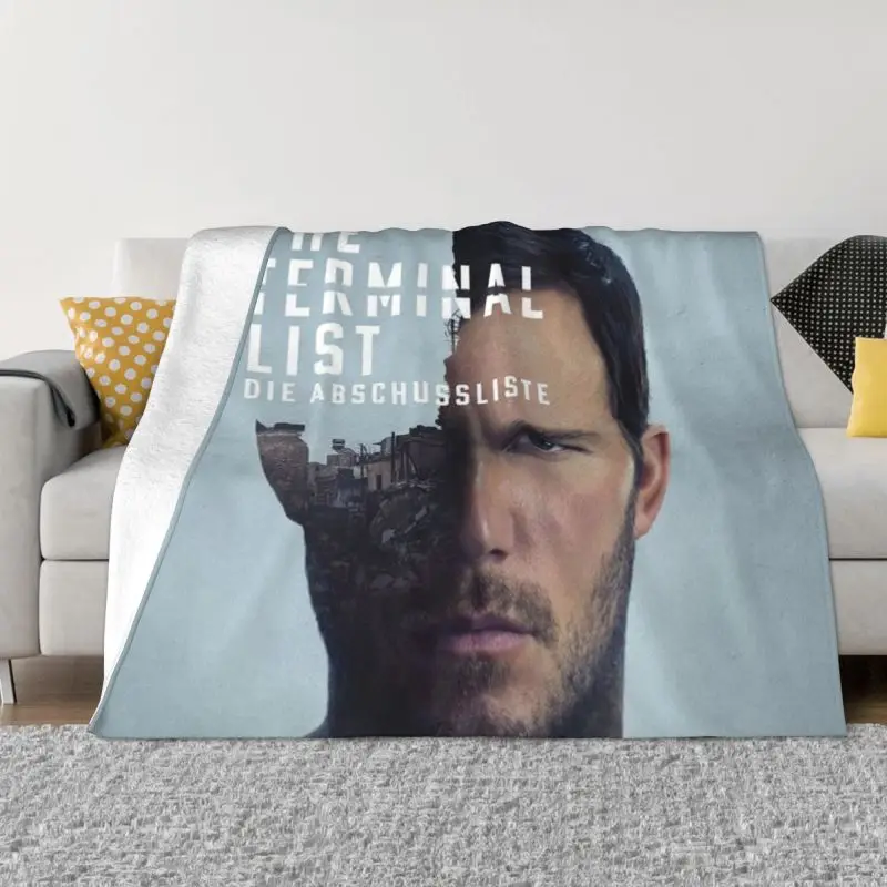 

The Terminal List James Reece TV Series Blankets Warm Flannel Throw Blanket for Bed Travel Rug Piece