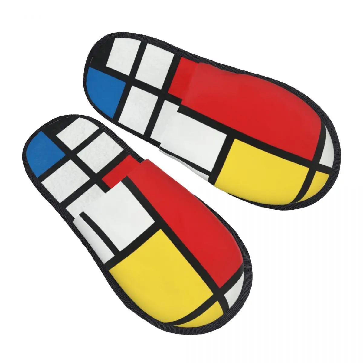 

Piet Mondrian Slipper For Women Men Fluffy Winter Warm Slippers Indoor Slippers