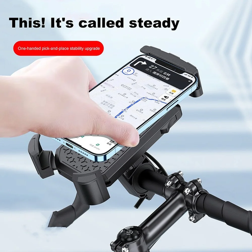 Bicycle Motorcycle Phone Holder for 4.5-7inches Mobile Phone Bike Motor Holder Bracket for iPhone Andriod Bracket Grip Mount