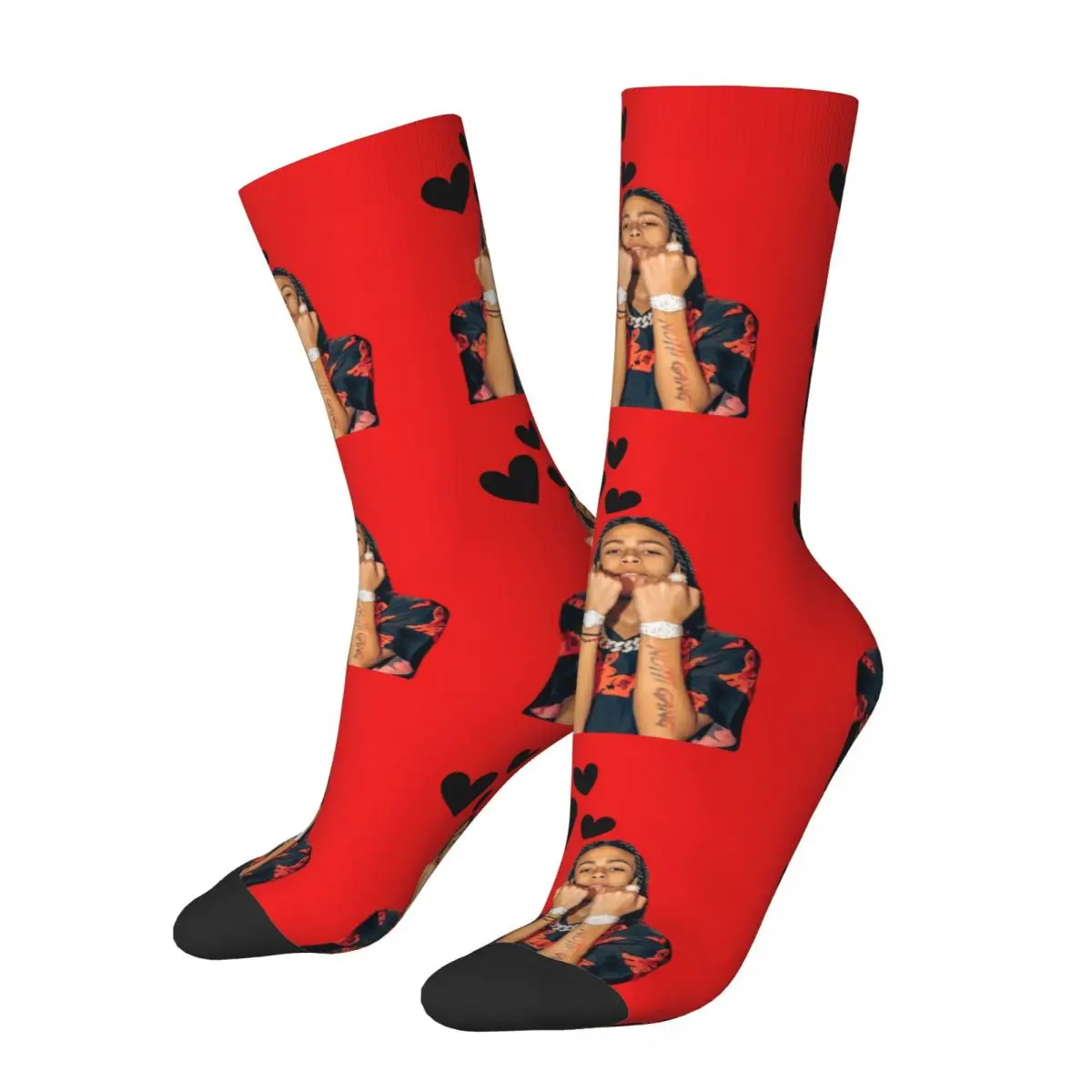 

Забавные сумасшедшие носки для мужчин Dd Osama, классные носки в стиле хип-хоп Харадзюку, Молодежный рэпер, качественные носки с принтом для мал...