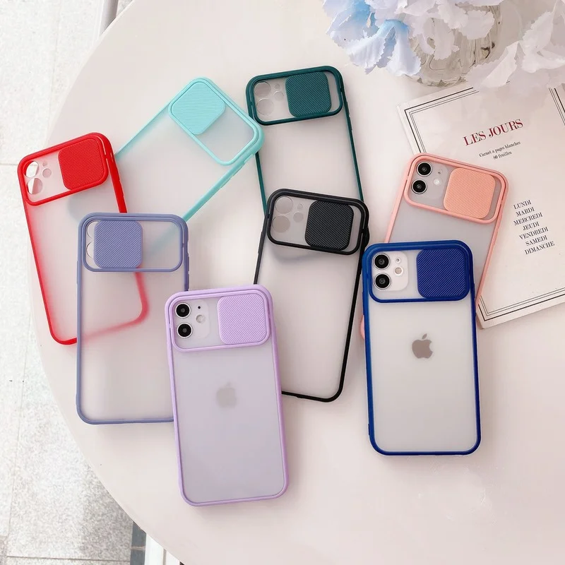 

Luxury Hard Sliding Camera Lens Protection Phone Case for IPhone 12 11 Pro Max X XS XR Xs Max 6 6s 7 8 Plus Anti-Drop Cover