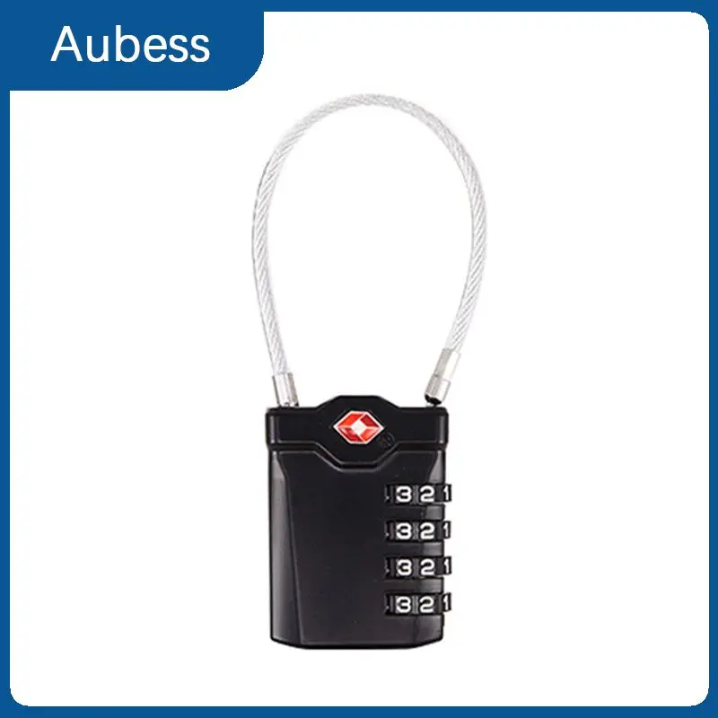 

Luggage Lock Portable Zinc Alloy Password Padlock 4mm Black Travel Smart Combination Locks 3 Digit Password Security Lock