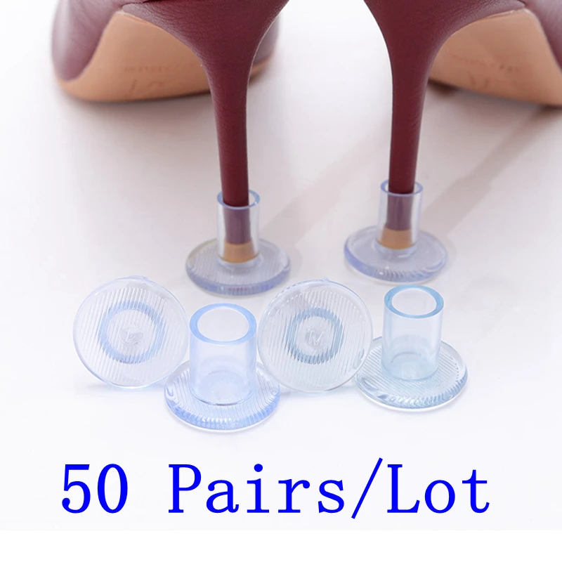 50 парт/лот защитные чехлы на высокие шпильки для танцев Противоскользящие силиконовые Стопперы на каблуках для свадебных торжеств