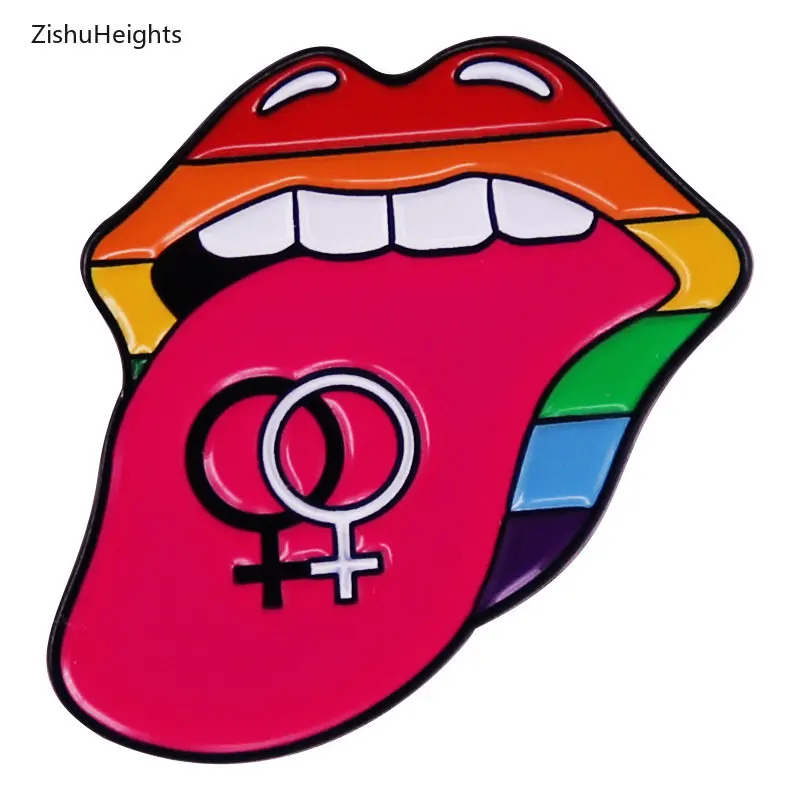 

Rainbow Lips Hard Enamel Pin Brooch Metal Badge Jewelry Accessory Gift