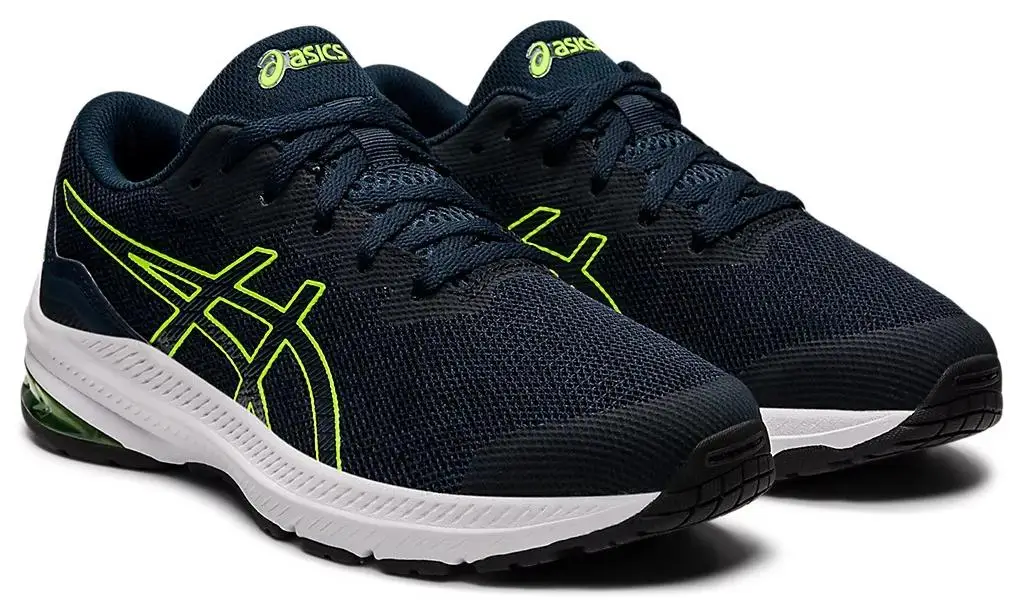 Беговые кроссовки Asics Gt-1000 11 Gs French Blue/Hazard Green (US:6,5) |  АлиЭкспресс