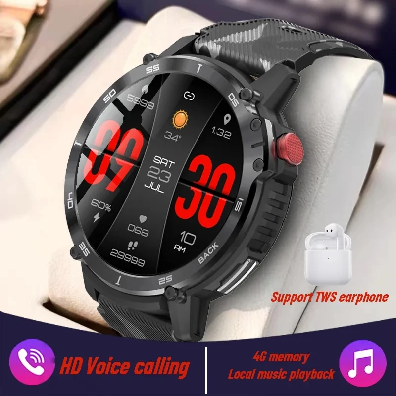 

2023 New Smart Watch Men 4G ROM 1G RAM 1.60" Display Voice Calling Sport Watches Local Music Playback IP68 Waterproof Smartwatch