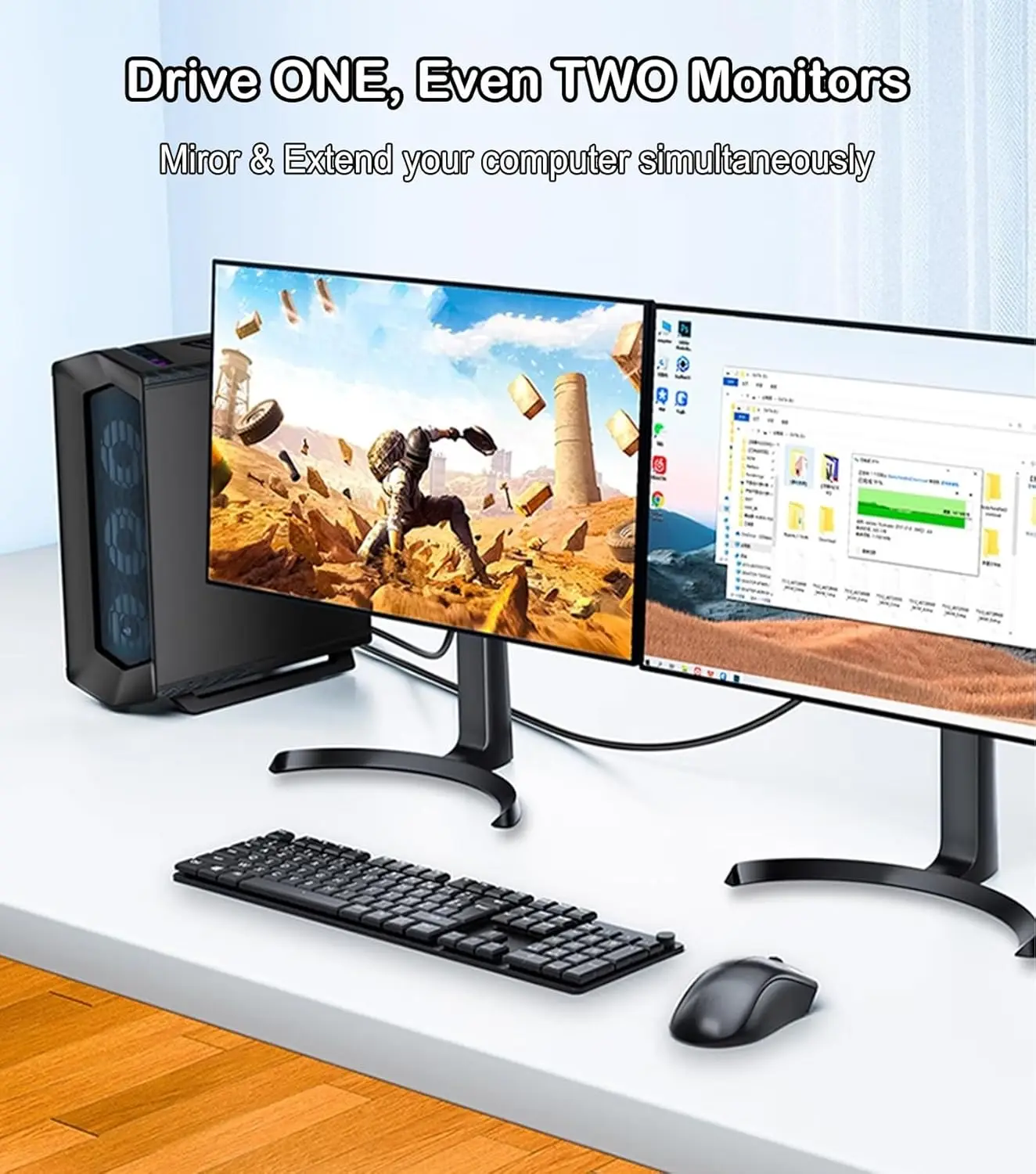 Фото Кабель-адаптер Mini DP Display Port — VGA с MacBook Air/Pro, Surface Pro/Dock, iMac, Mac mini, монитором, проектором и т. д. №5