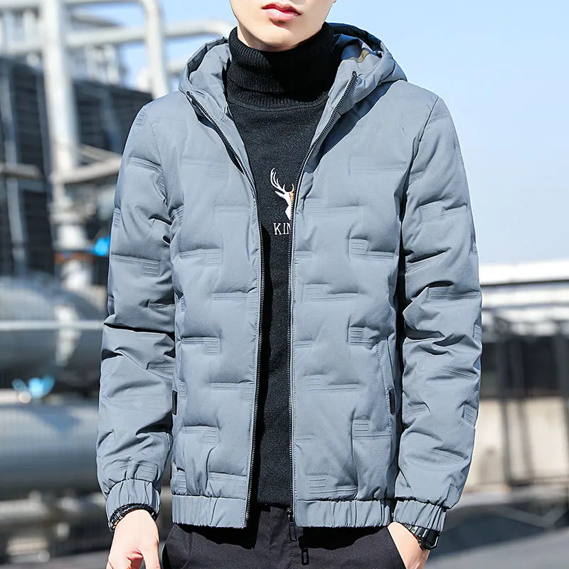 2022 Winter coat Men's Jacket Windproof Pilot Fashion collar Spring and autumn casual quilted warm zipper