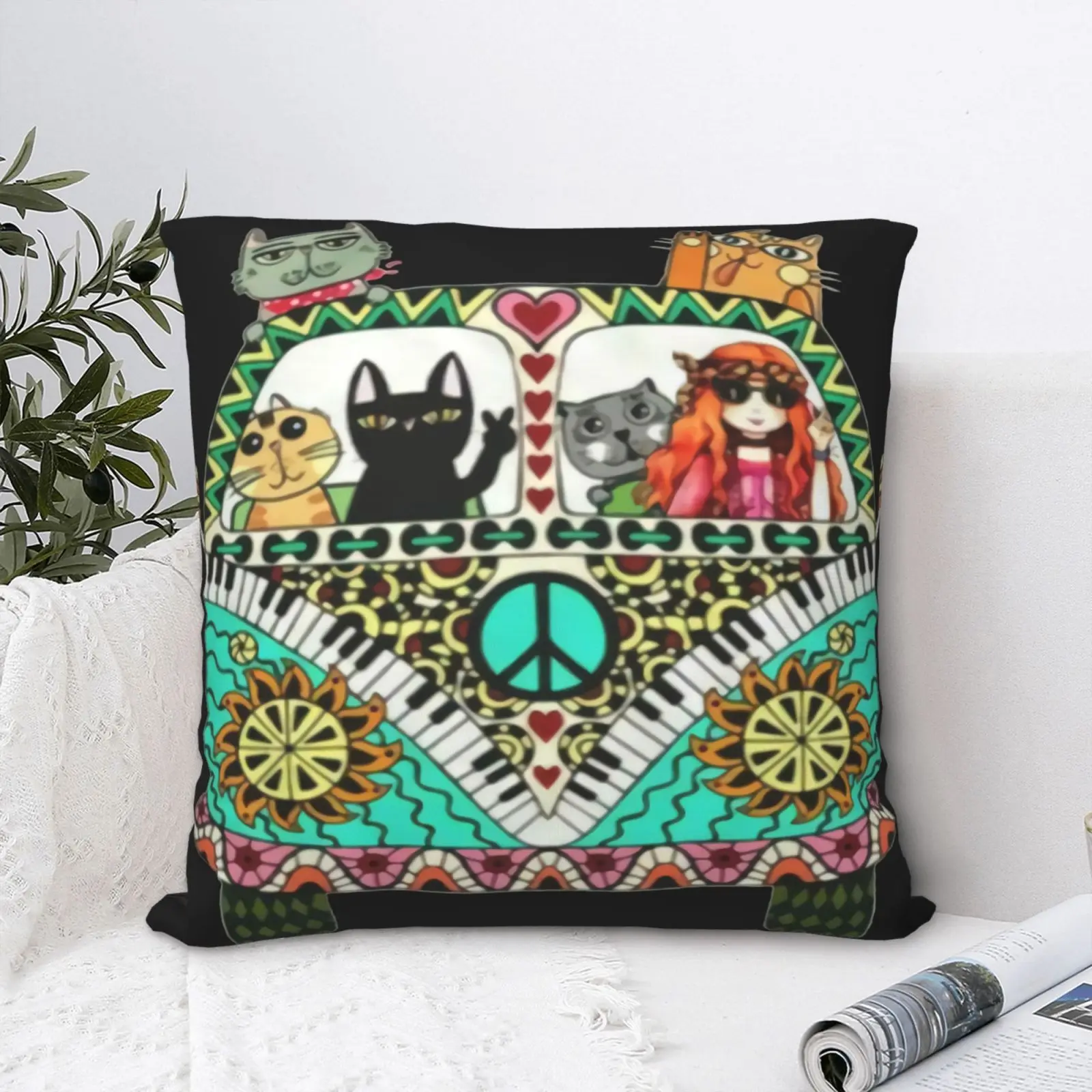 

On A Dark Desert Highway Wind Pillow Case Polyester Cushion Cover Bedroom Pillow Cover Diy Decorative Pillows For Sofa Bedroom