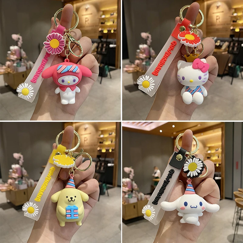 

Kawaii Kittys My Melody Cinnamoroll Модель брелок мультяшный Амин брелок креативный Универсальный фотоподарок игрушки