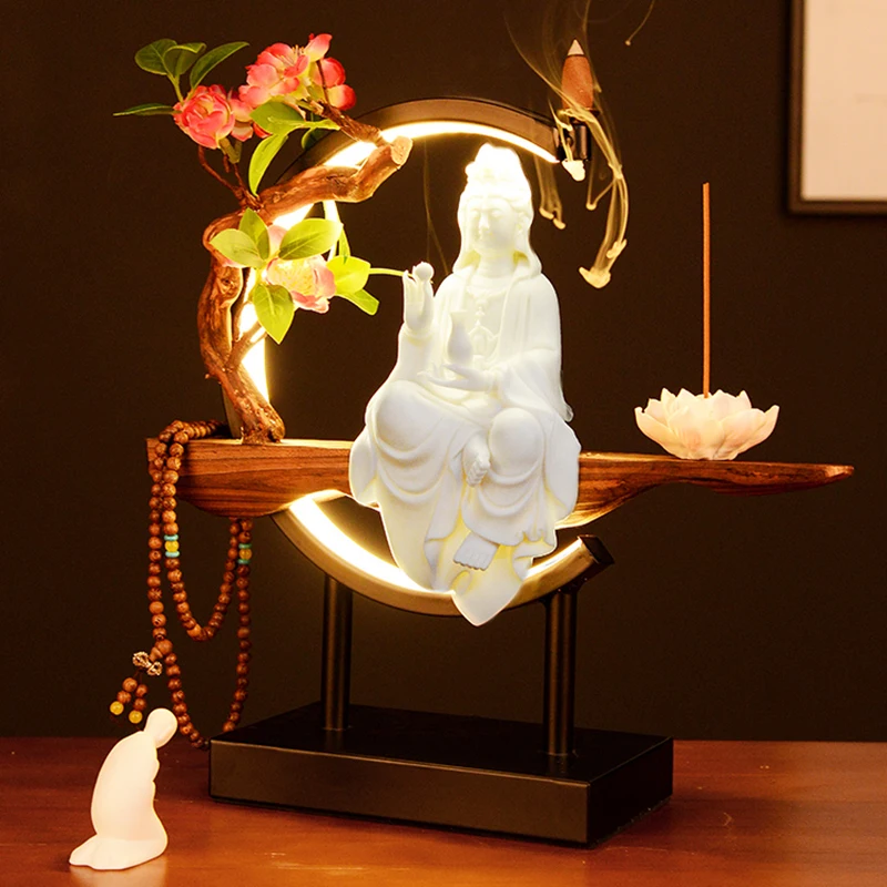 

Backflow Candlee Vessel Ramadan Buddah Room Decor Candlee Shisha Warmer Electr Oil Burner Smoke Waterfall Candleario Room Decor