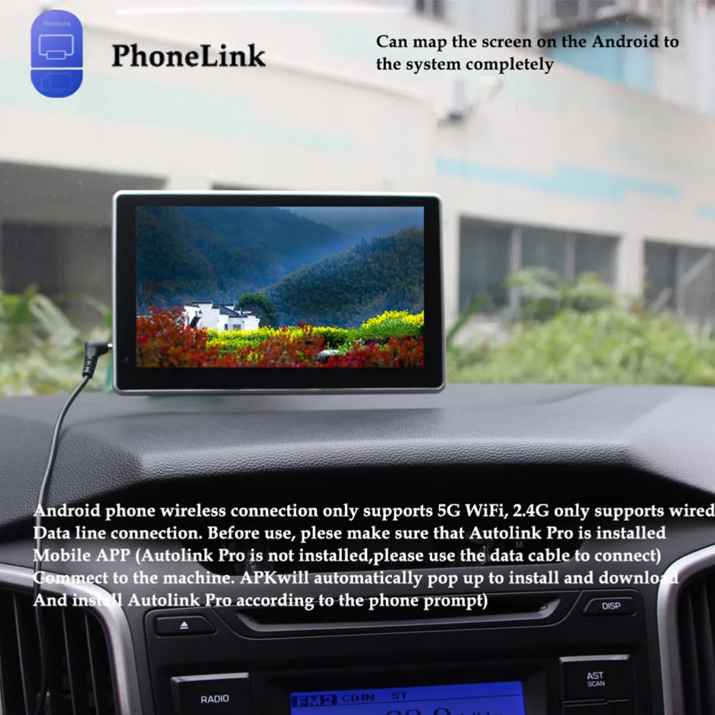 7 Inch Touch Screen Car Portable Wireless CarPlay Tablet Automobile Radio Multimedia Bluetooth Navigation HD1080 Stereo Linux |