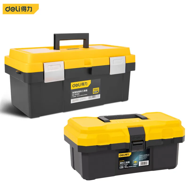 1Pcs Double Layer Compartment Plastic Tool Box Household Maintenance Electrician Tools Case Durable Storage Box Tool Organizer