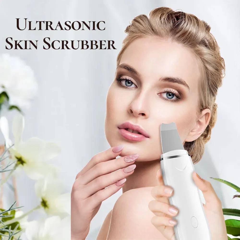 

Vibration Face Spatula Ultrasonic Skin Scrubber Blackhead Remover Shovel Clean Cavitation Peeling Facial Lifting Skin Care Tools