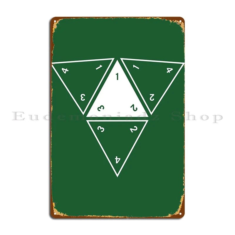 Green Unrolled D4 Metal Plaque Create Classic Designing Customize Designing Tin Sign Poster