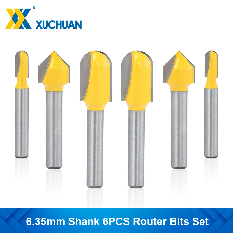 

Slot Milling Cutter 1/4 Shank 90 Degrees V Groove Router Bit ,Core Ball Nose End Mill for Woodworking Tool