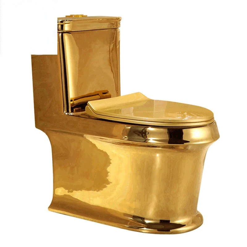 

Gold tuhao gold personalized toilet Creative Color toilet deodorant ceramic toilet o-4002 gold Biological Toilet Closestool