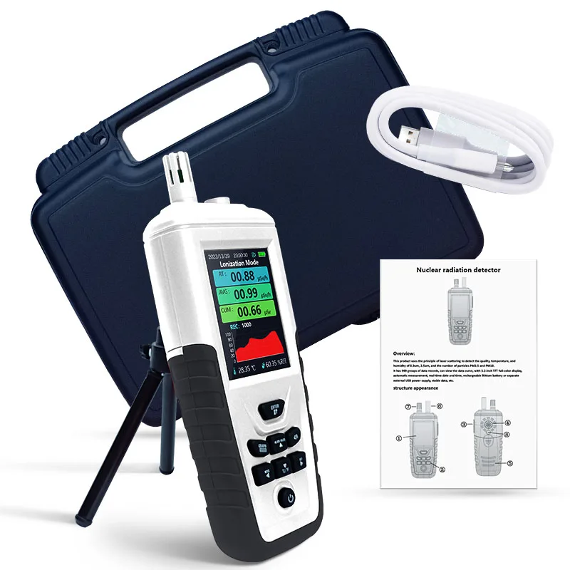 

2022 professional nuclear mini meter alpha radiation x ray tester detector sensor small counter geiger price