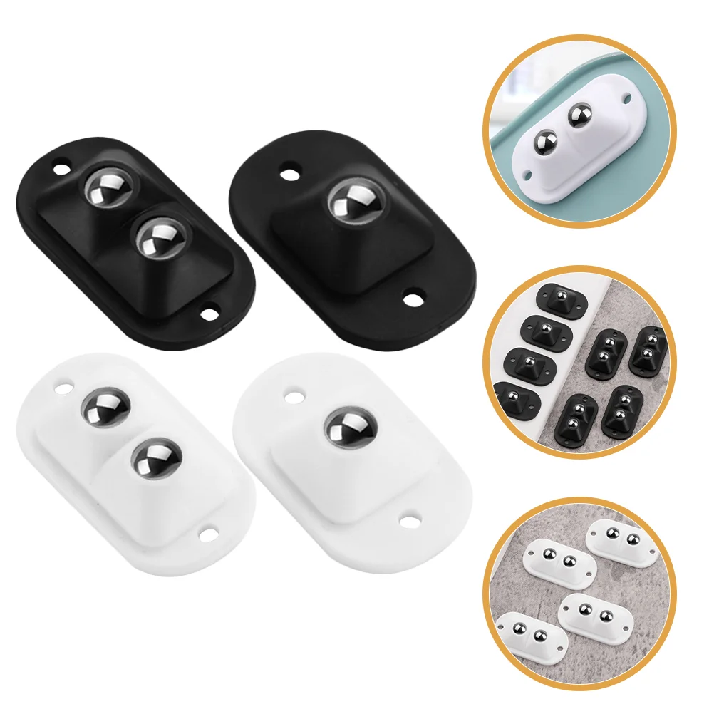 

Adhesive Caster Wheels Mini Swivel Storage Box Wheels For Trash Bin Furniture Tables Chairs Pots Cabinets Ball Wheels