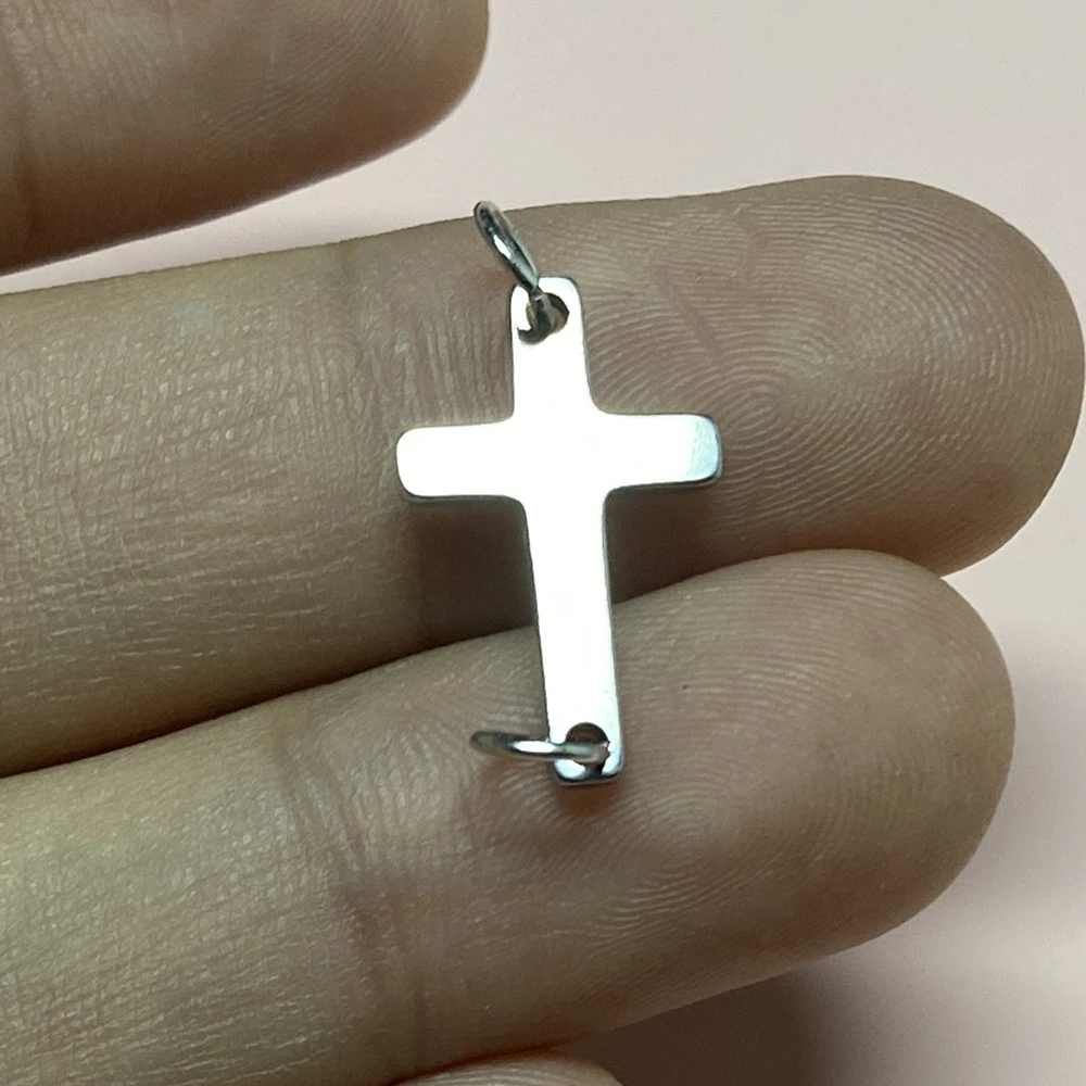 

3Pieces 11-25mm Exquisite Split Ring Cross Accessory Titanium Steel Holy Cruces Bisuteria Jewelry Findings Diy Make