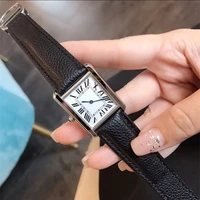 luxury women watch hot tank series watches for women montre femme fashion square leather wristwatch lady clock reloj mujer