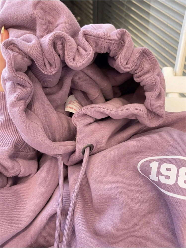 

2022 New Harajuku Sweatshirts Velvet Winter Women's Printing Hooded Sweatshirts Female Cotton Thicken Warm Hoodies Lady Tops