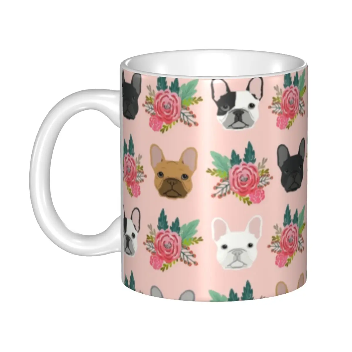 

Кофейные кружки с рисунком лица французского бульдога, Розовые симпатичные собаки, сделай сам, семейная чашка, креативный подарок