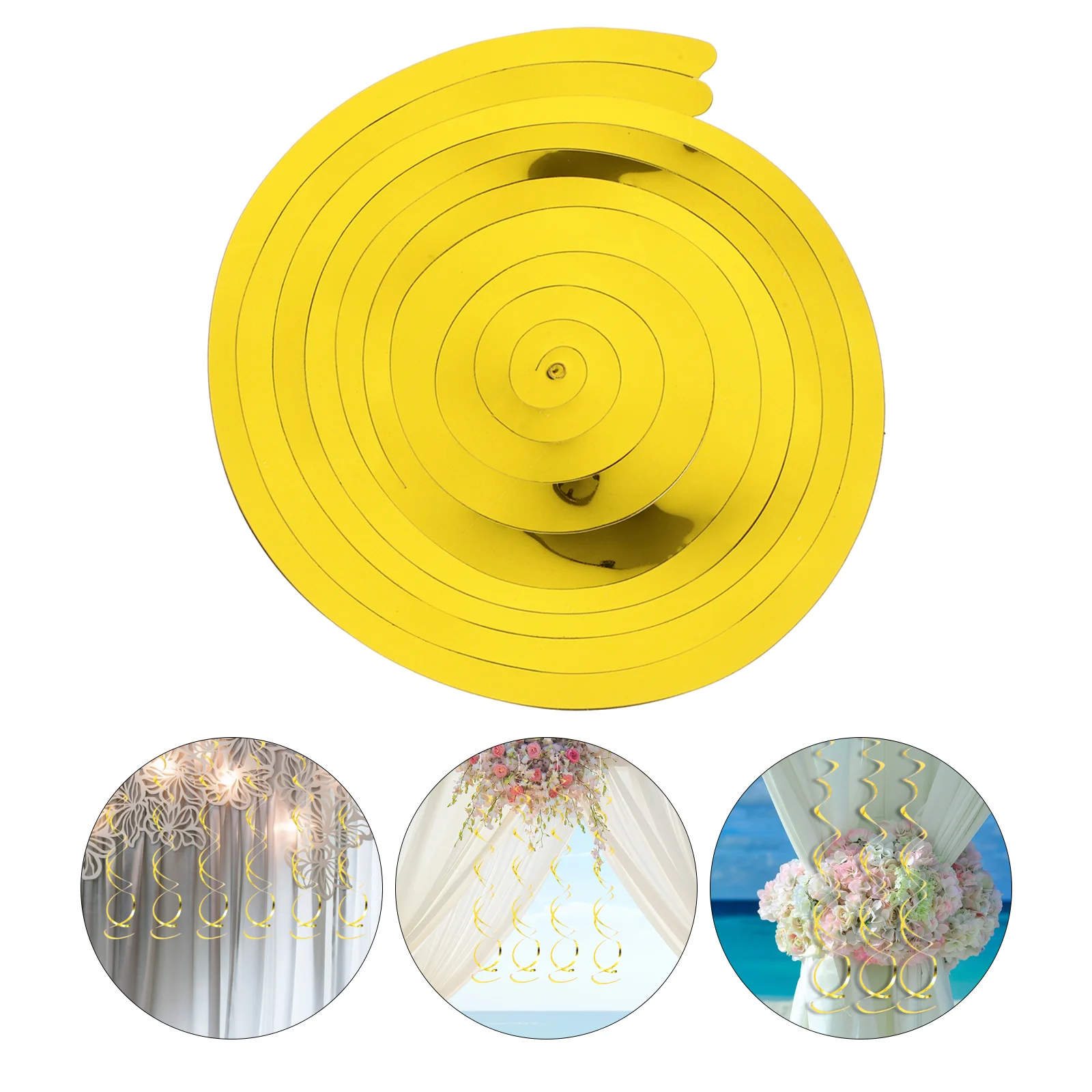 

6 Pcs Ornament Ceiling Decor Party Supplies Decorations Pendant Wedding Décor Hanging Swirl Plastic Spiral Garlands