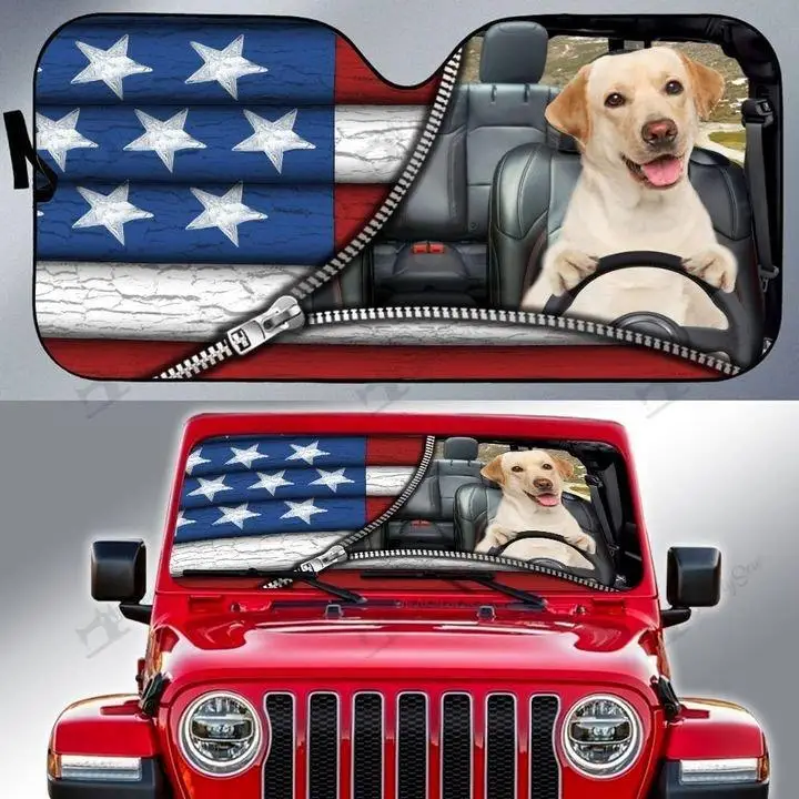 

Labrador Retriever Jeep Auto Sun Shade Car Windshield Window Cover Sunshade