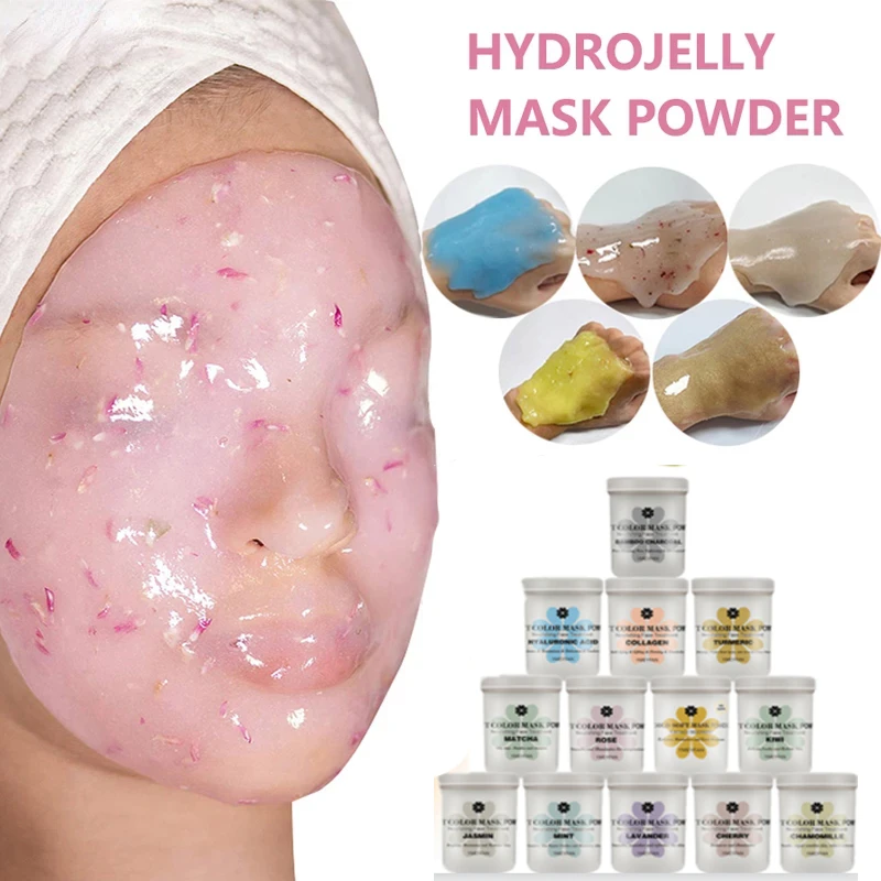 

Natural Soft Hydro Jelly Mask Powder Set Peel Off Rubber Facial Mask Jar SPA Whitening Rose Collagen Hyaluronic Acid Skincare