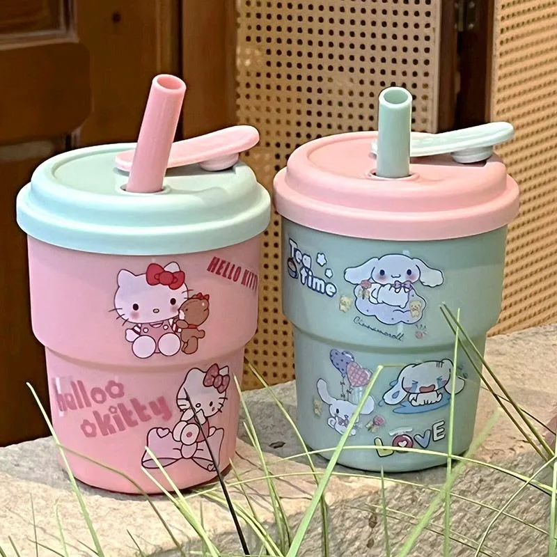 Sanrio Hello Kitty Cinnamoroll сопутствующая чашка для воды новая милая чайная студенческие