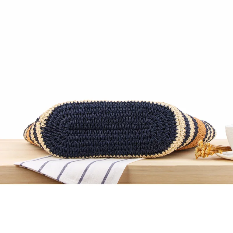 Purses and Handbags Summer Woven Bags Bohemian Striped Straw Bag Travel Rattan Beach Bags for Women Shoulder Bag Shopper Tote