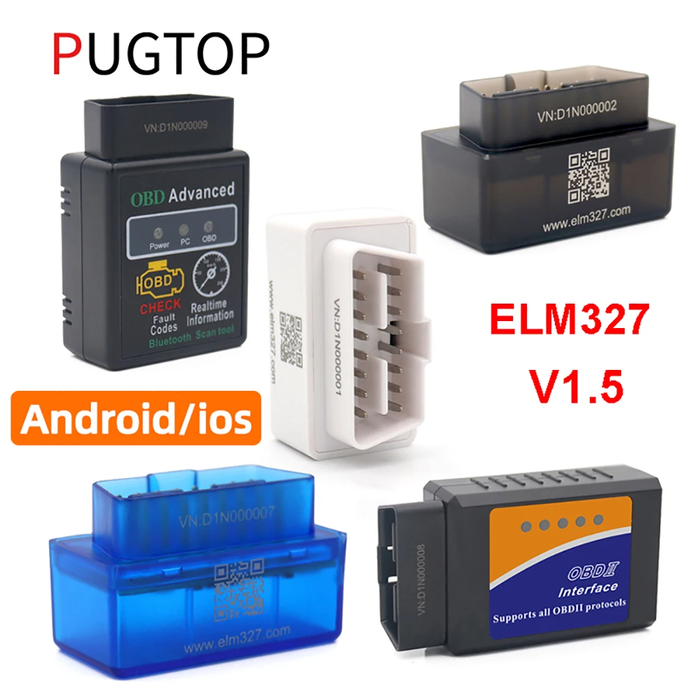 Автомобильный диагностический сканер ELM327 последняя версия V2.1 V1.5 OBD2 Bluetooth