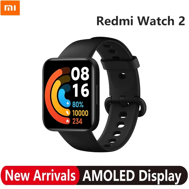 

Смарт-часы Xiaomi Redmi Watch 2, 4 дюйма, GPS, SpO2, 31 ГБ, AOD, AMOLED, 1,6 дюйма